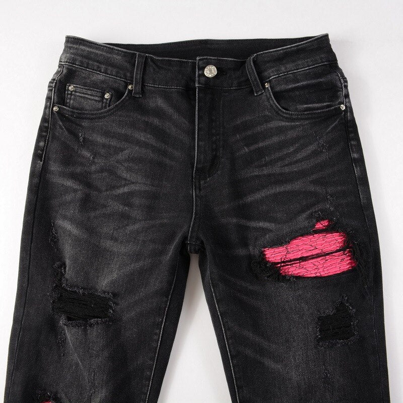 Pink Patch Jeans