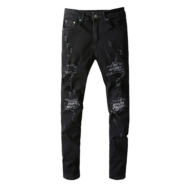 Black Bandana Jeans