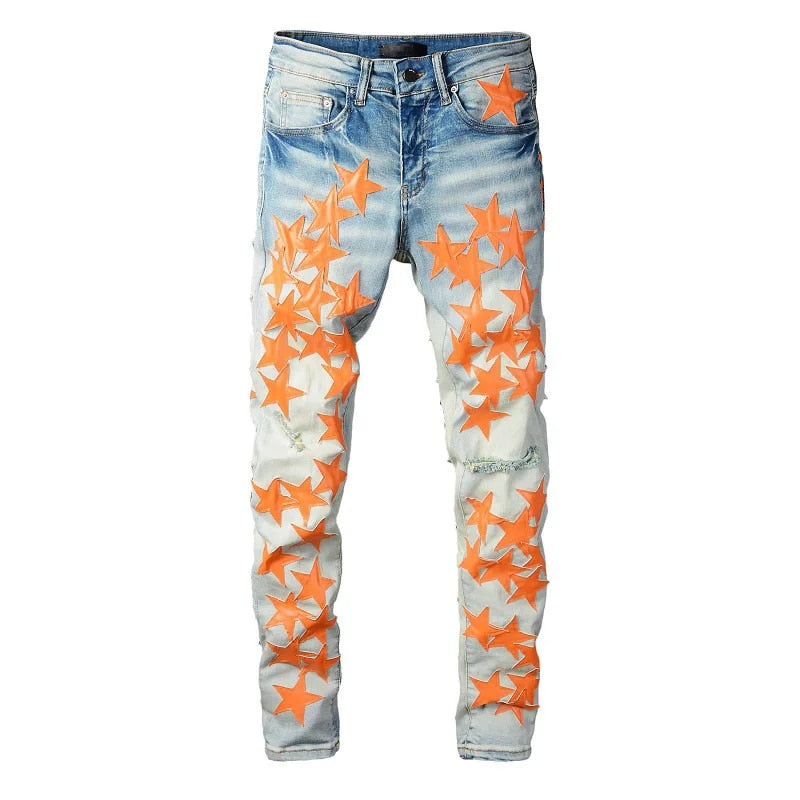 Orange Star Jeans