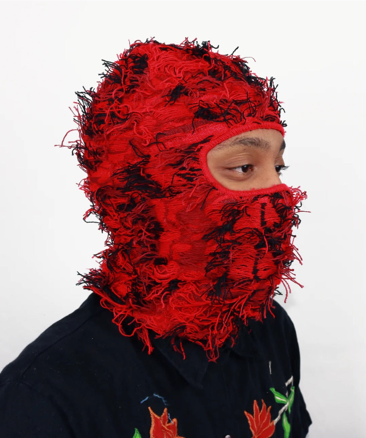 Distressed Red Balaclava