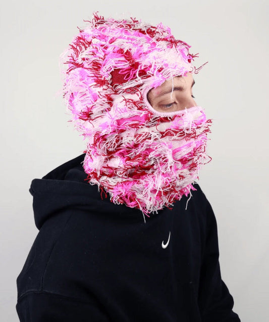 Distressed Pink Balaclava