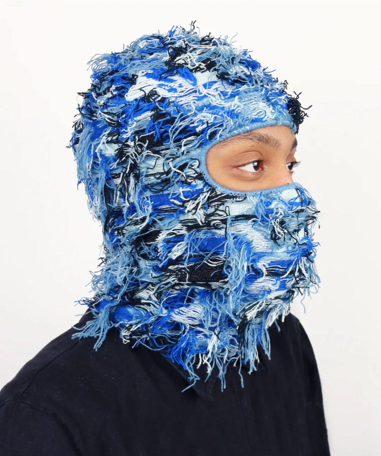 Distressed Blue Balaclava