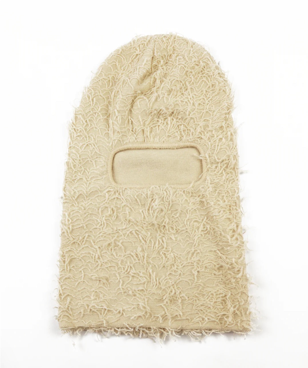 Distressed Cream Balaclava