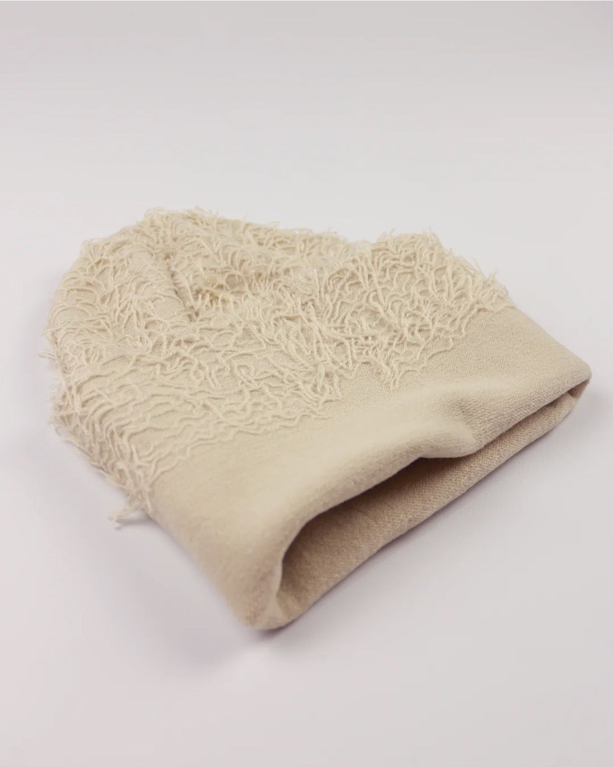 Distressed Cream Balaclava