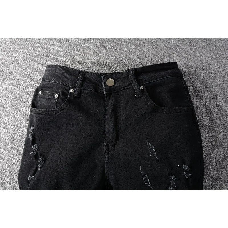 Black Bandana Jeans