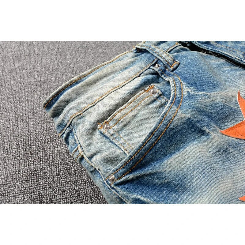 Orange Star Jeans