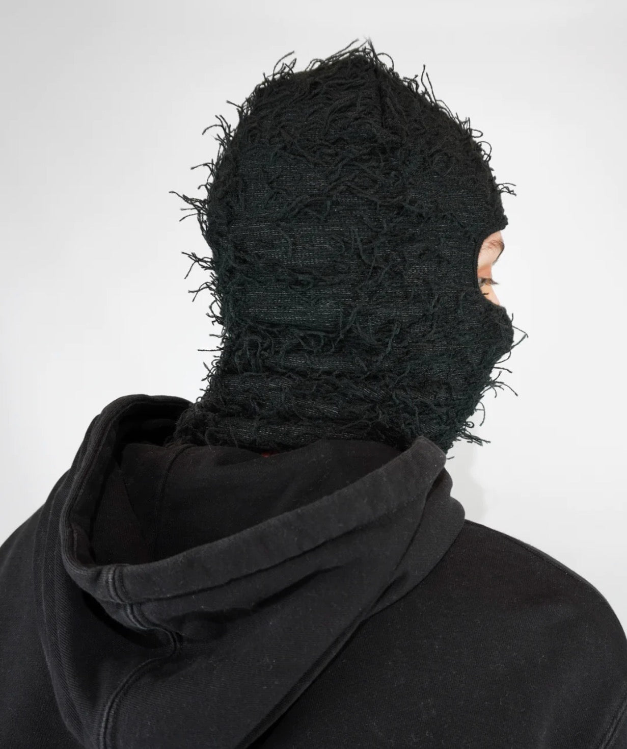 Distressed Black Balaclava