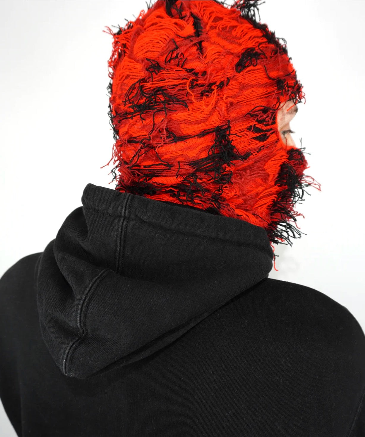 Distressed Red Balaclava