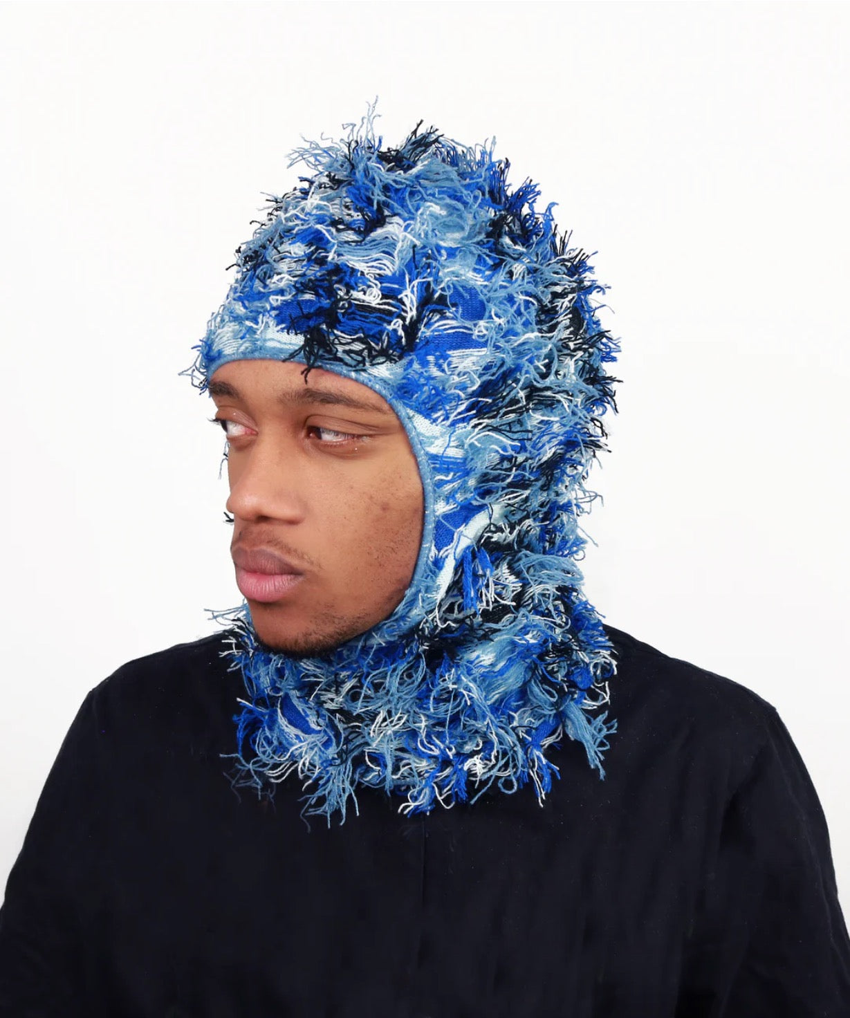 Distressed Blue Balaclava